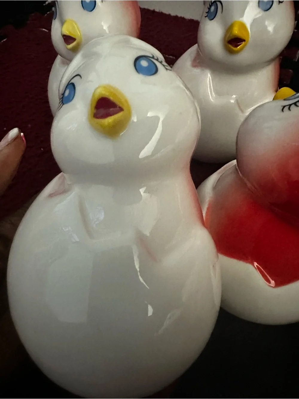 Target Ceramic Chick Set in White, Red, Blue & Yellow